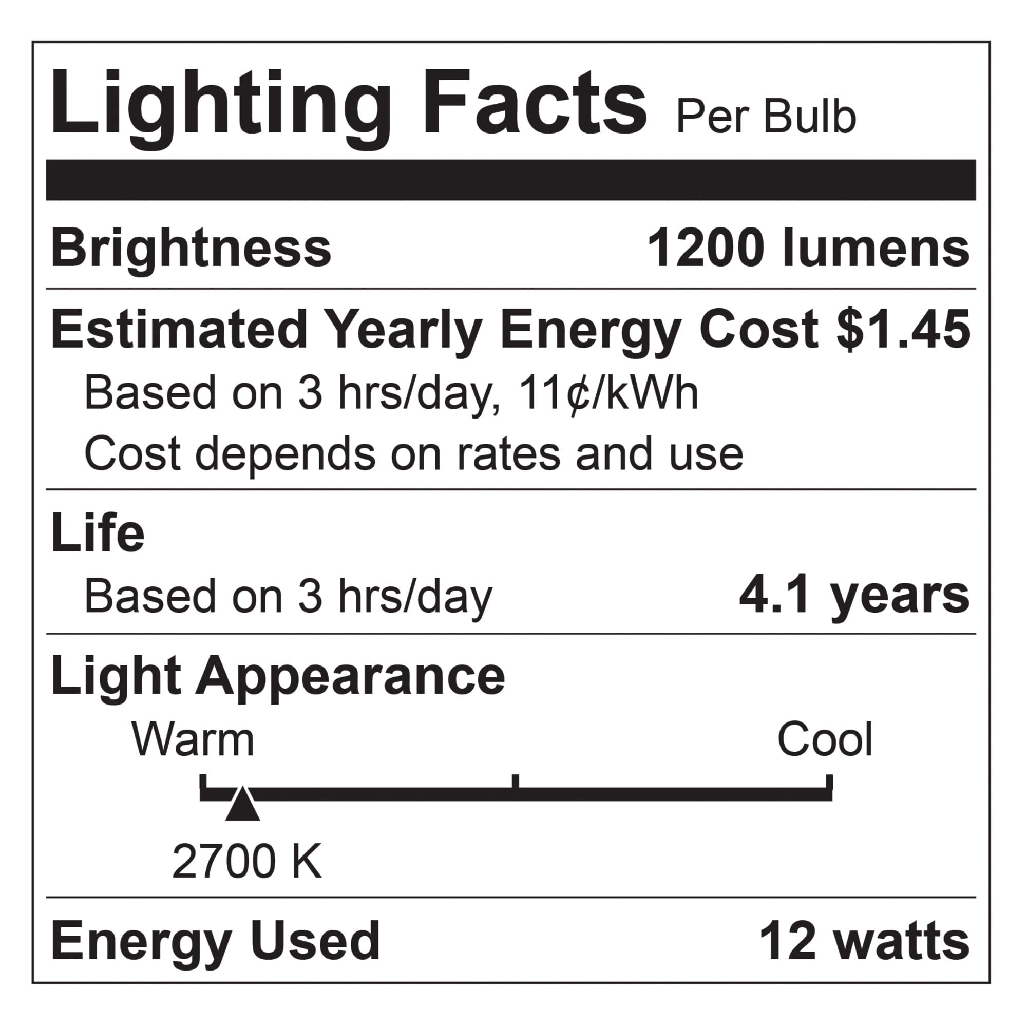 W2282 Performance Tool - 1150 Lumens LED Light Bulb, Energy Efficient Replacement for Incandescent Bulbs, Dimmable and Instant On