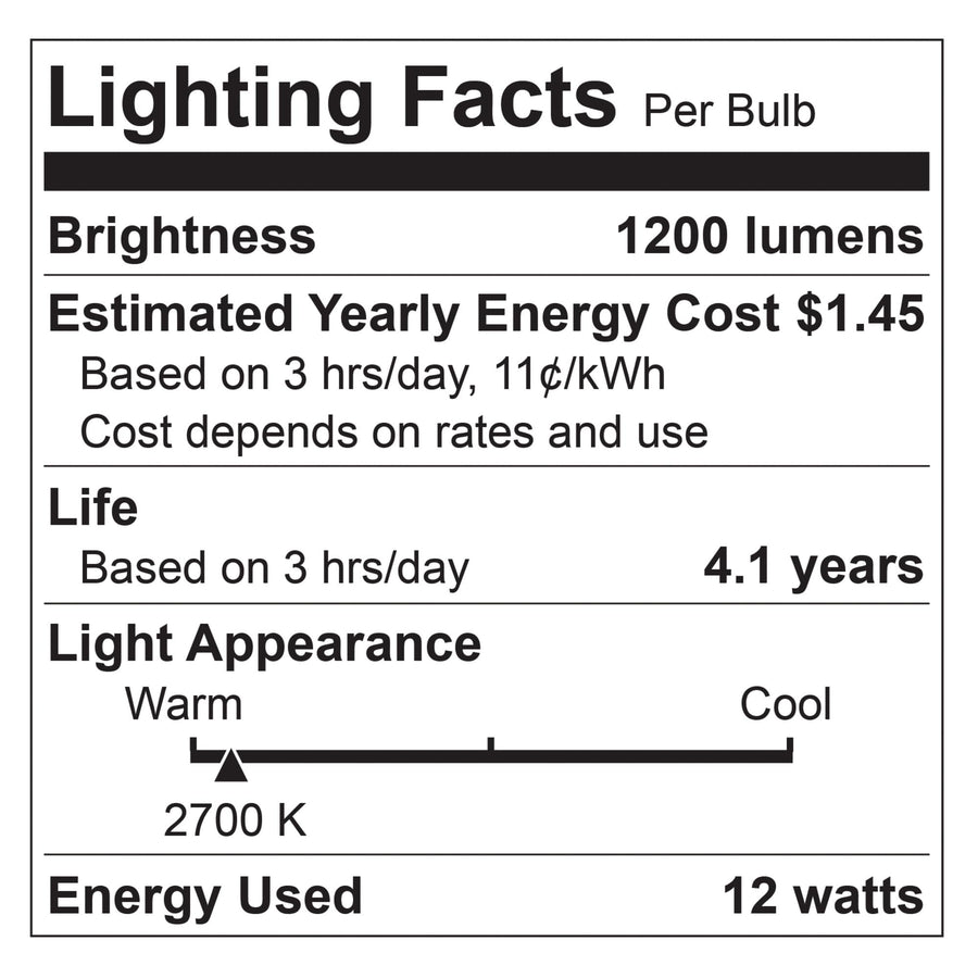 W2282 Performance Tool - 1150 Lumens LED Light Bulb, Energy Efficient Replacement for Incandescent Bulbs, Dimmable and Instant On