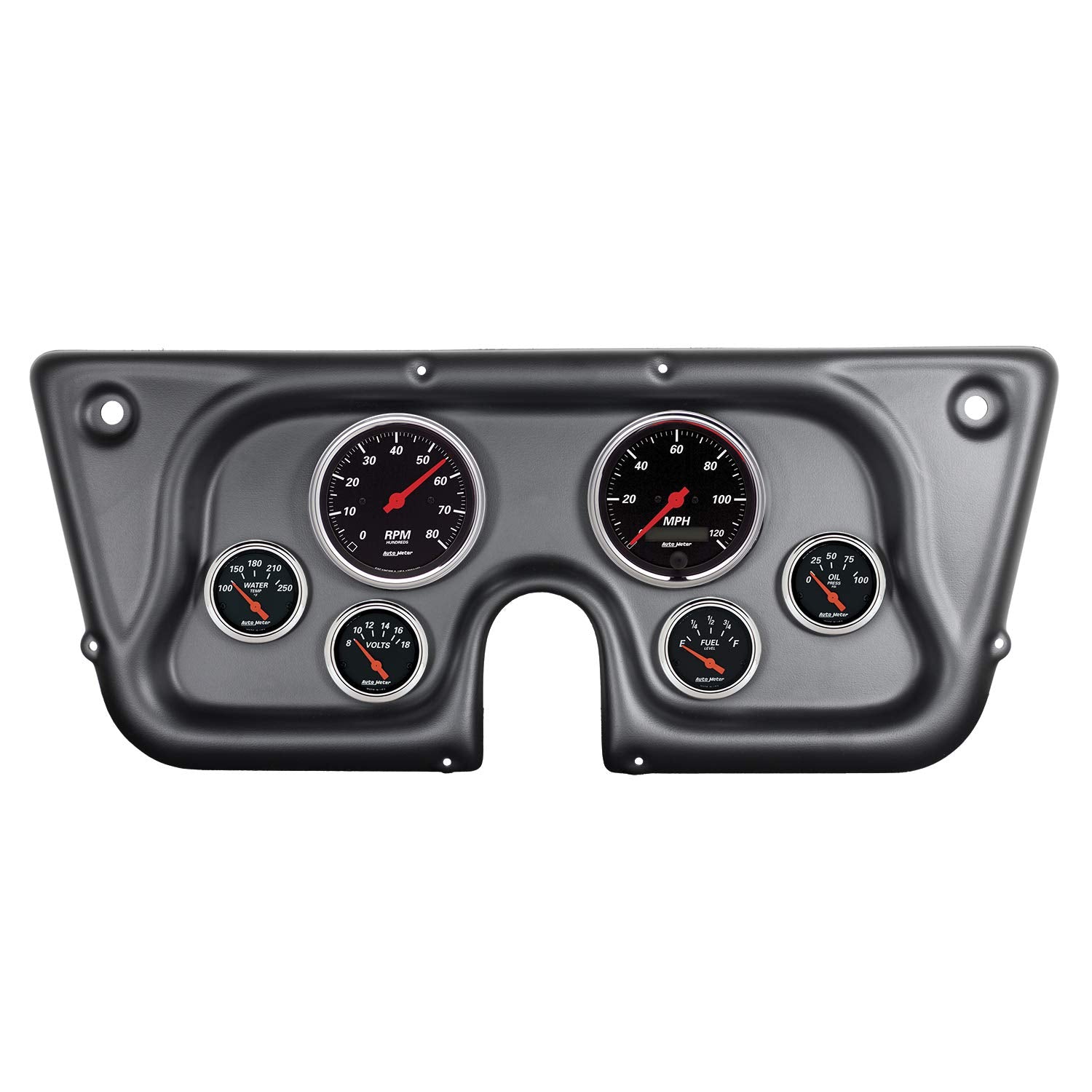 Auto Meter Gauge Kit 7032-DB, 6 Pc, Chevy Truck C/K/K5/Subrbn 67-72, RPM/Mph/Fuel/Oilp/Wtmp/Bat, Db