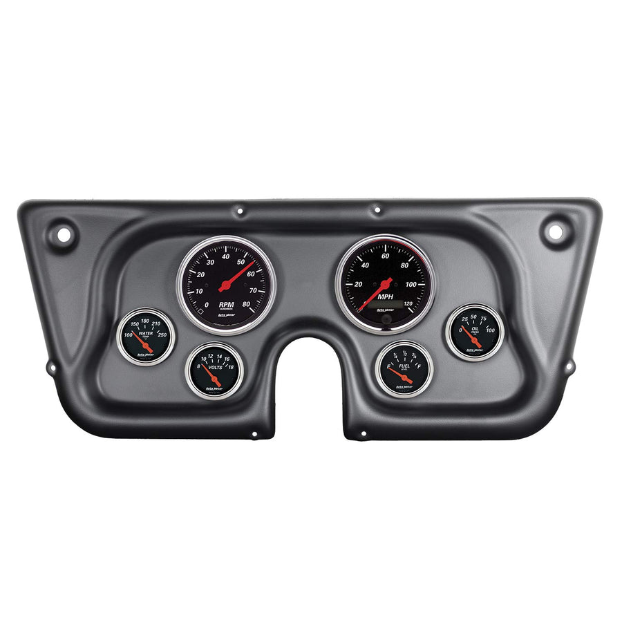 Auto Meter Gauge Kit 7032-DB, 6 Pc, Chevy Truck C/K/K5/Subrbn 67-72, RPM/Mph/Fuel/Oilp/Wtmp/Bat, Db