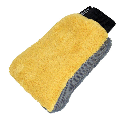 3-in-1 Carrand Waterproof Microfiber Car Wash Mitt, Yellow