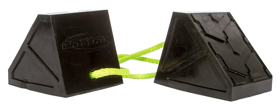 Dual Daystar Wheel Chock with 3 Foot Plasma Rope Tether