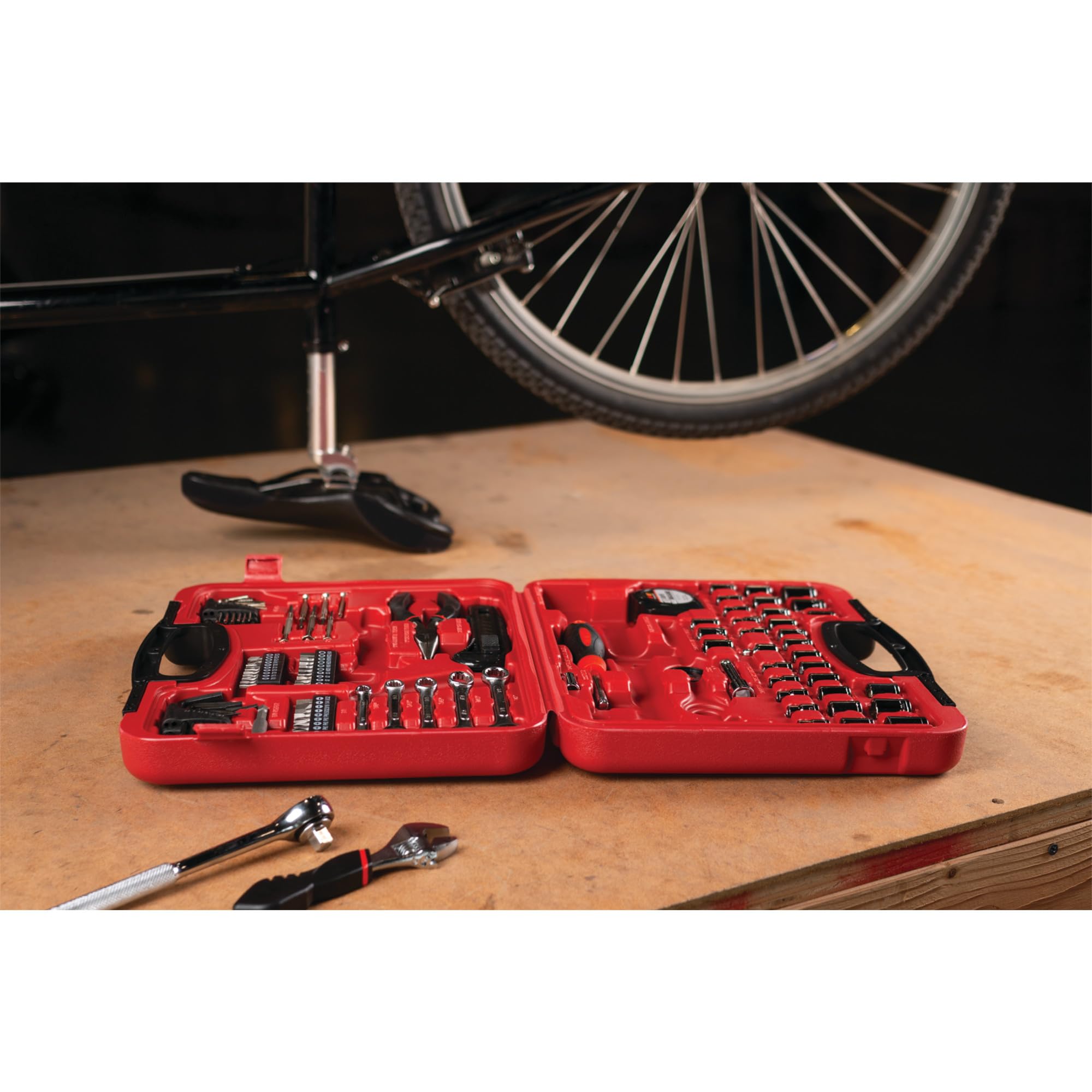 W1532 Performance Tool 107pc Home & Auto Tool Set, Hand Tools - Tool Sets, Red