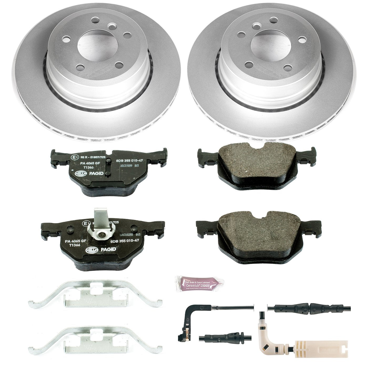 Power Stop ESK5491 Euro-Stop Rear Brake Kit and 1 Rear Sensor Wire For BMW 525xi, BMW 5, BMW 528i xDrive, BMW 5, BMW 530xi, BMW 535i xDrive, BMW 5 [Model Specific]