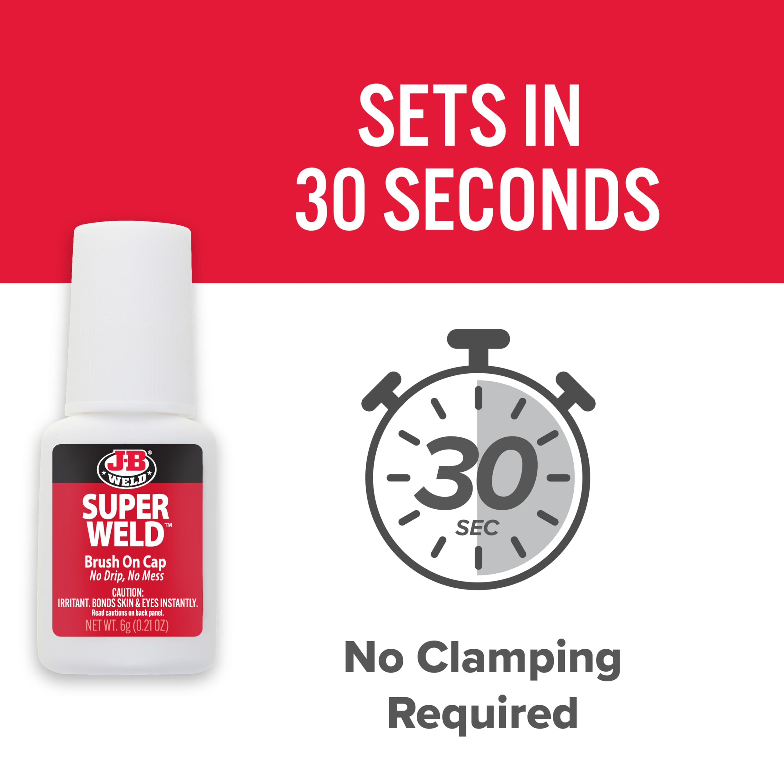 SuperWeld J-B Weld 33106 Glue - Clear Super Glue - 0.2 oz. (Packaging may vary)