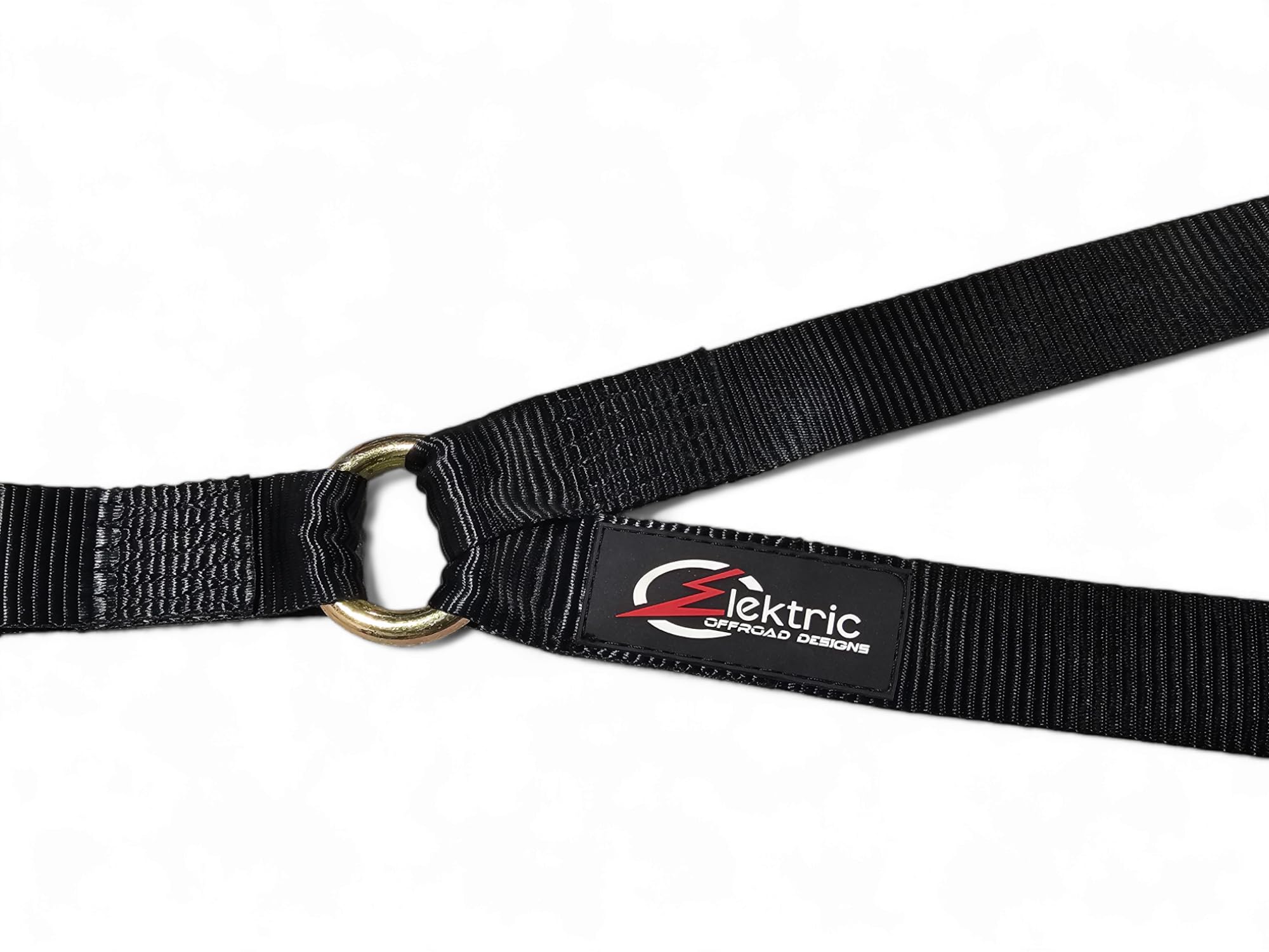 Y Spare Tire Strap – Heavy Duty Ratchet 2” Tie Down with Industrial Flat Hook & Delta Ring – Fits Spare Tires Up to 40” – Black