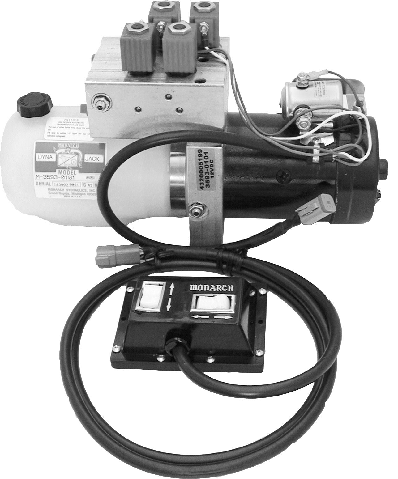 Hydraulic Power Unit Buyers Products PU3593 (Hydraulic Power Unit, 12V Dc, Snow Plow), Black