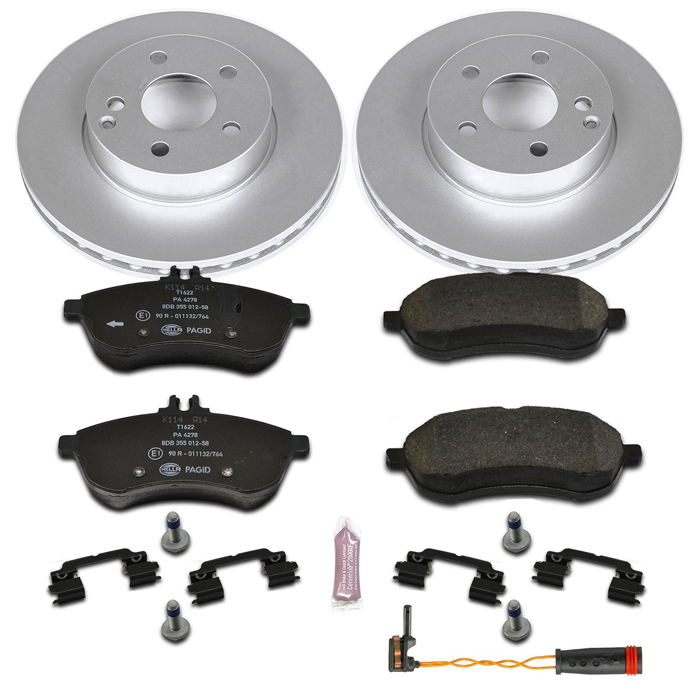 Power Stop ESK5790 Euro-Stop Front Brake Kit For Mercedes-Benz C250 2012-2015, Mercedes-Benz C300 2008-2012, Mercedes-Benz SLK250 2012-2015 [Model Specific]