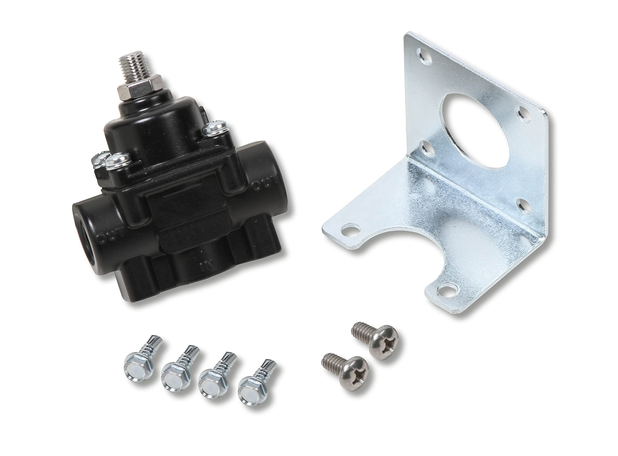 Adjustable Earls Fuel Pressure Regulator - Carbureted - Black - 1-4 PSI