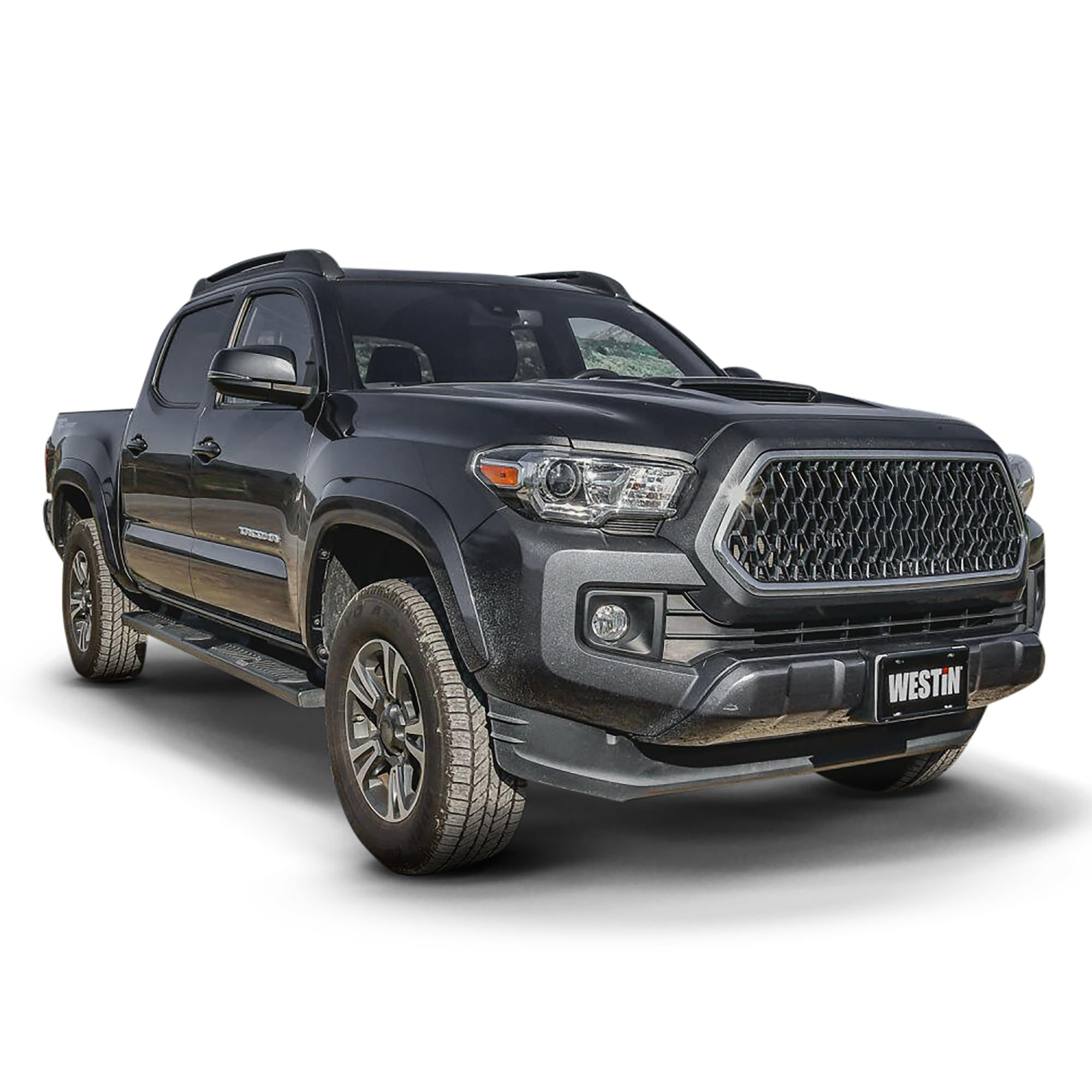 28-51135 WESTIN R5 Nerf Bars fits 2005-2023 Tacoma Double Cab Black Pair