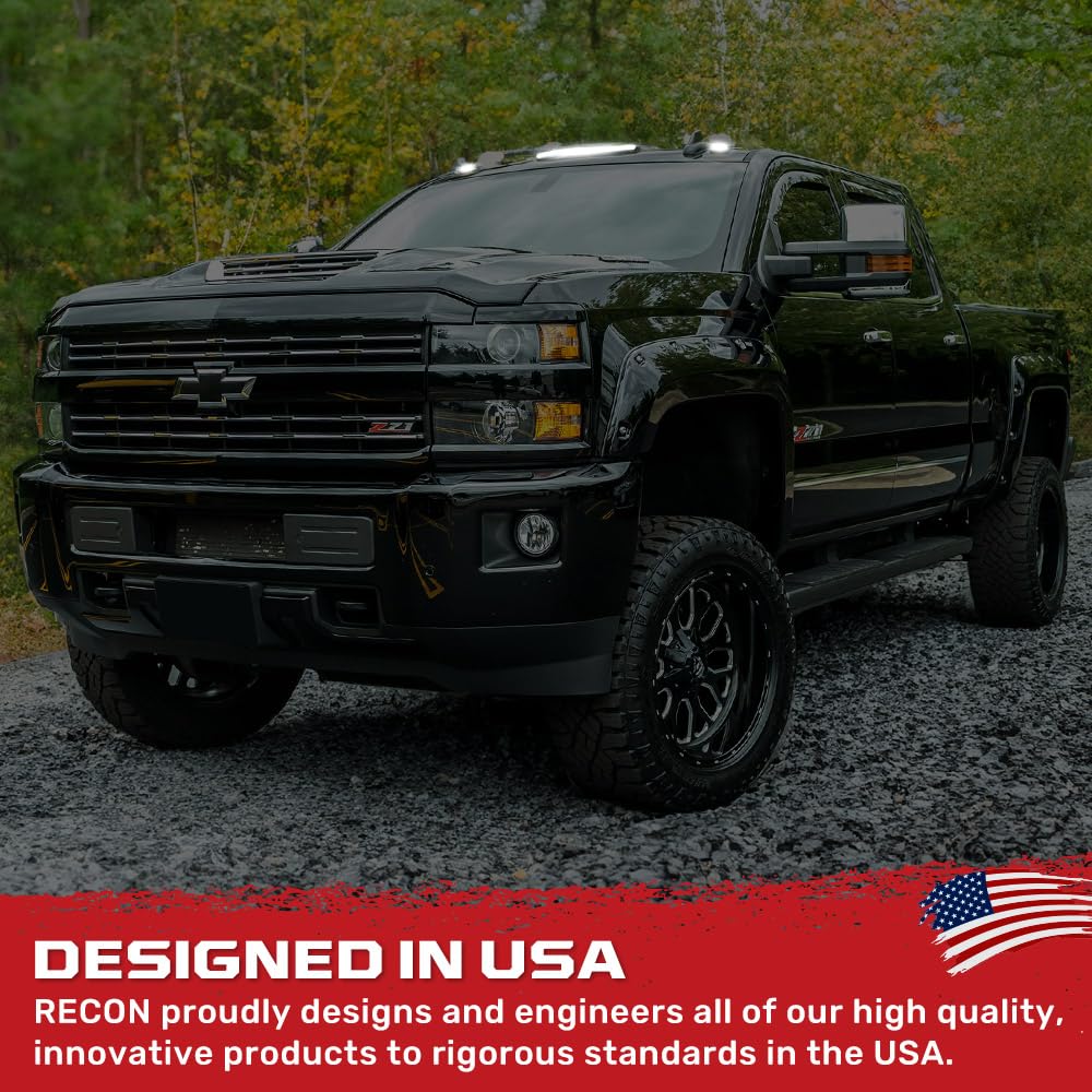 Cab Roof Light Kit Recon Truck Accessories 264157BKS Fits Chevrolet Silverado 2500 HD