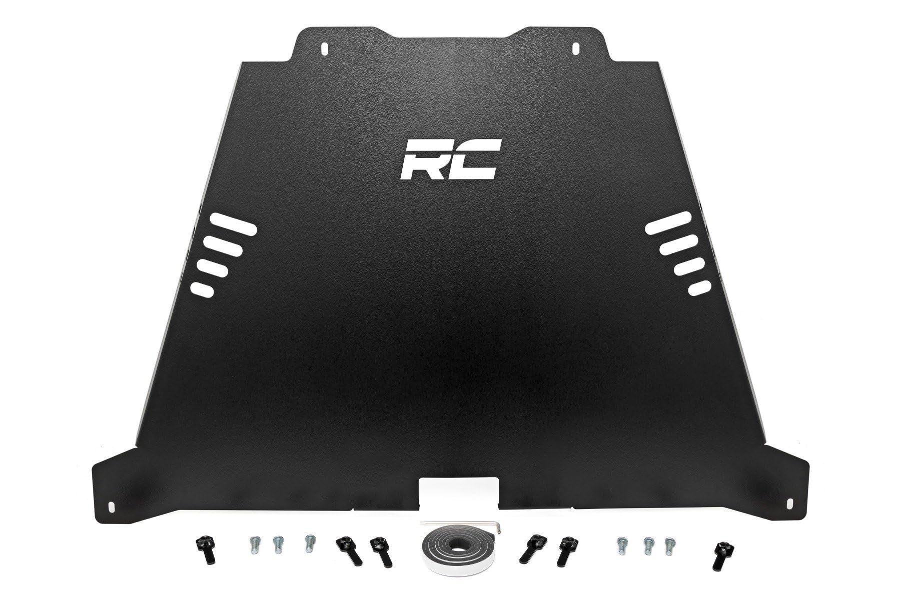Catalytic Converter Shield Rough Country for Toyota Tundra (2007-2021) - Anti Theft Skid Plate, 14-Gauge Steel, Bolt-On Protection & Powder-Coated Finish