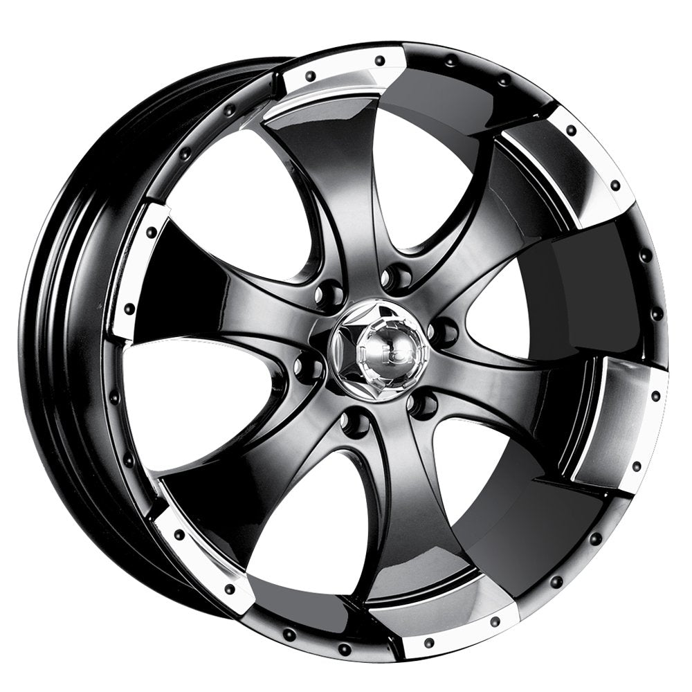 Black Ion Alloy 136 Machined Wheel (15x6"/5x114.3mm)