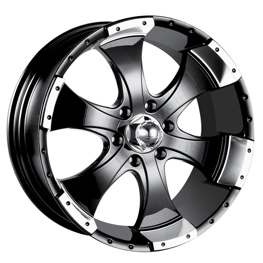 Black Ion Alloy 136 Machined Wheel (15x6"/5x114.3mm)