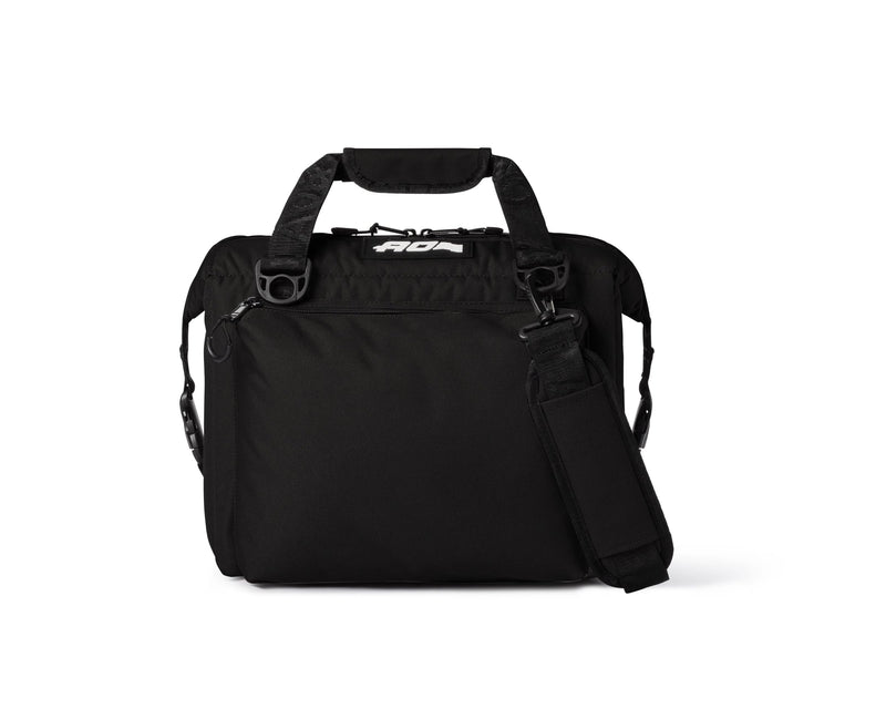 Caravan AO Coolers Canvas Soft Cooler with High-Density Insulation, Oversized Storage Pockets, Black, 12-Can