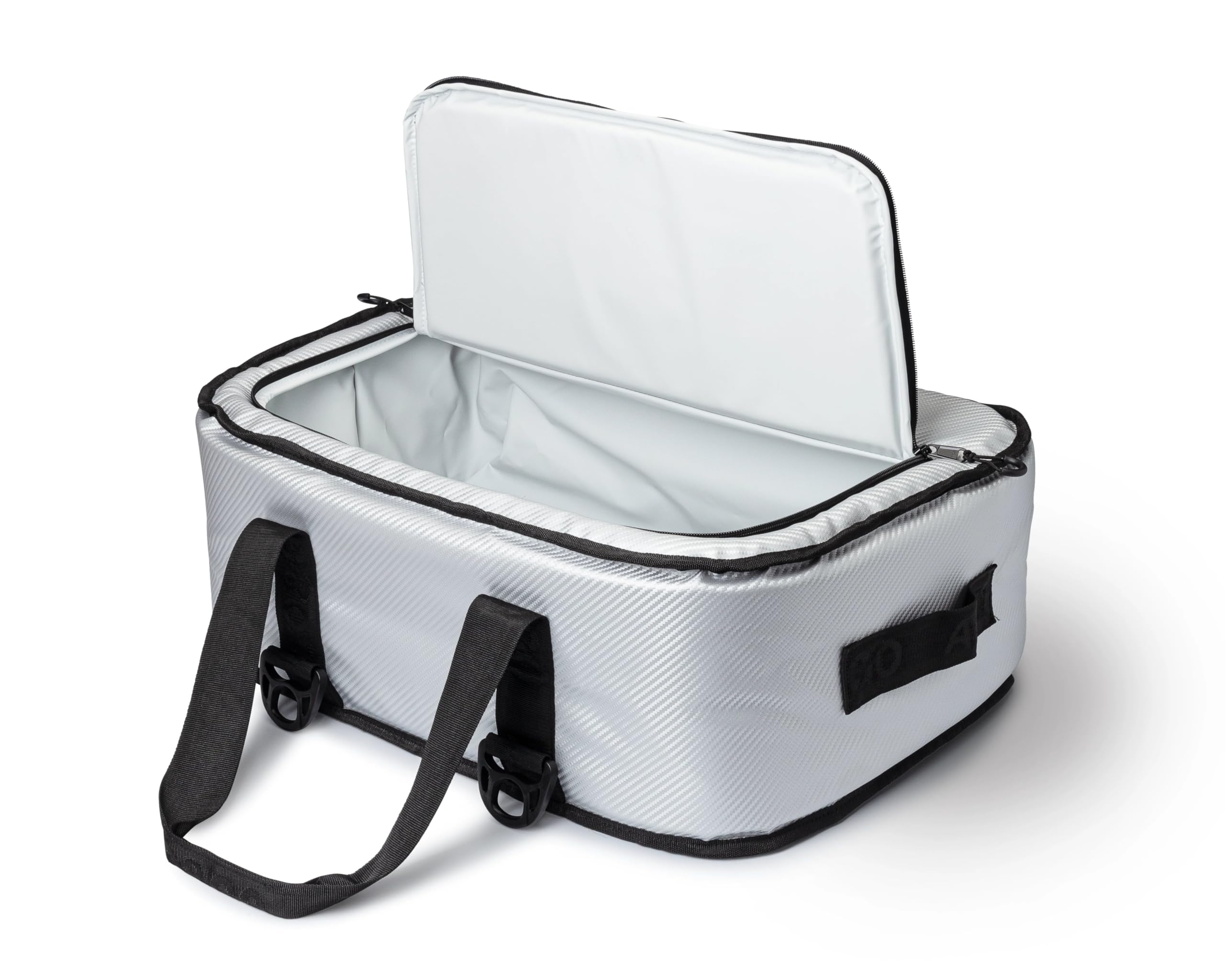 Stow-N-Go AO Coolers Carbon Soft Cooler, Low-Profile, Leakproof with High-Density Insulation, Holds Ice for 24 Hours, Silver, 38-Can