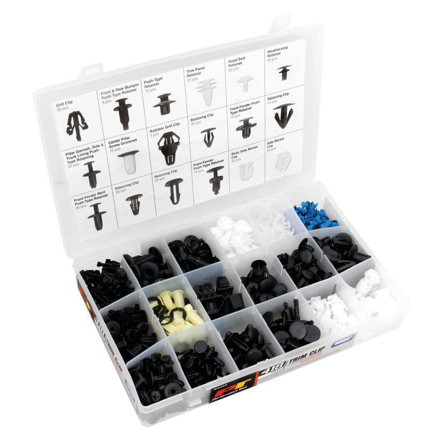 Honda Performance Tool W5244 418pc Trim Clip Assortment | Trim Clips for Doors, Bumpers, Paneling & More | Most Popular Sizes for Honda | Includes Case & Picture Insert for Quick Part Identification