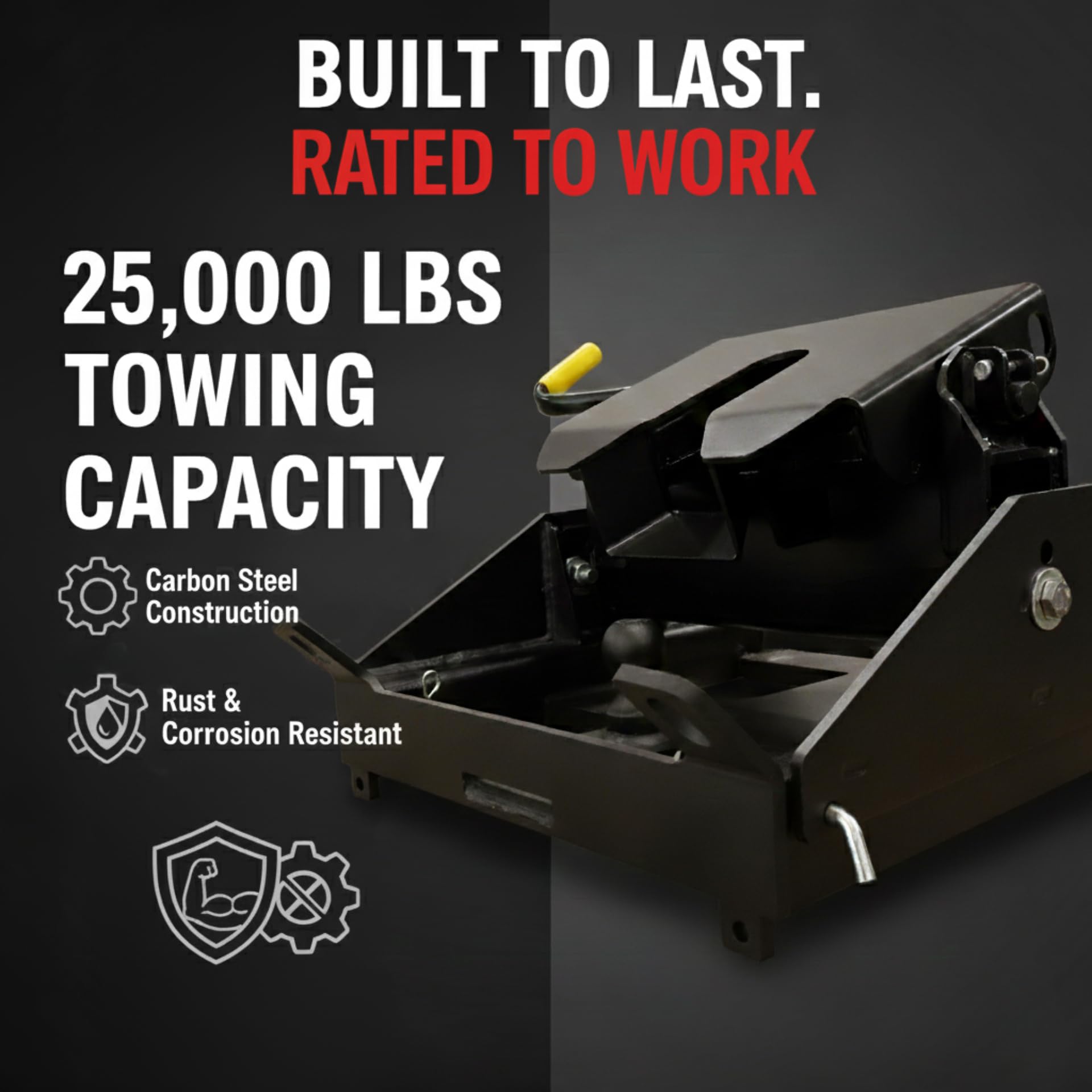 Combo Hitch GEN-Y Advantage - Complete Gooseneck & 5th Wheel System with Pullrite Head - 25K LB Towing Capacity - Maintenance-Free - Made in USA