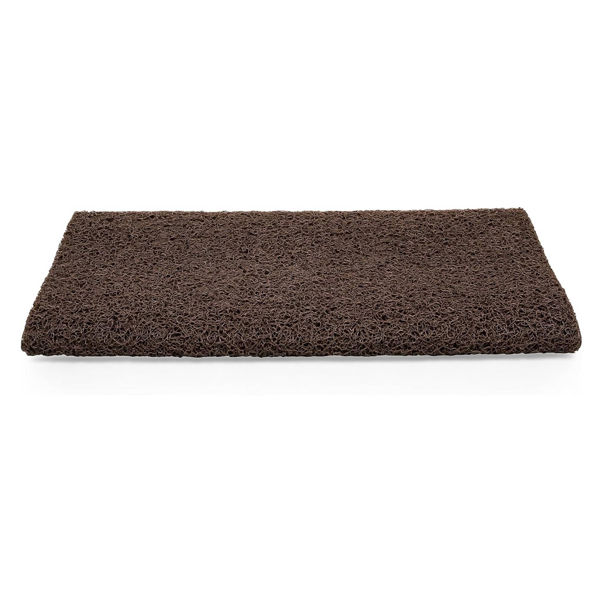 Brown Camco 42963 Premium Wrap Around RV Step Rug (PVC Material (17.5" x 18"))