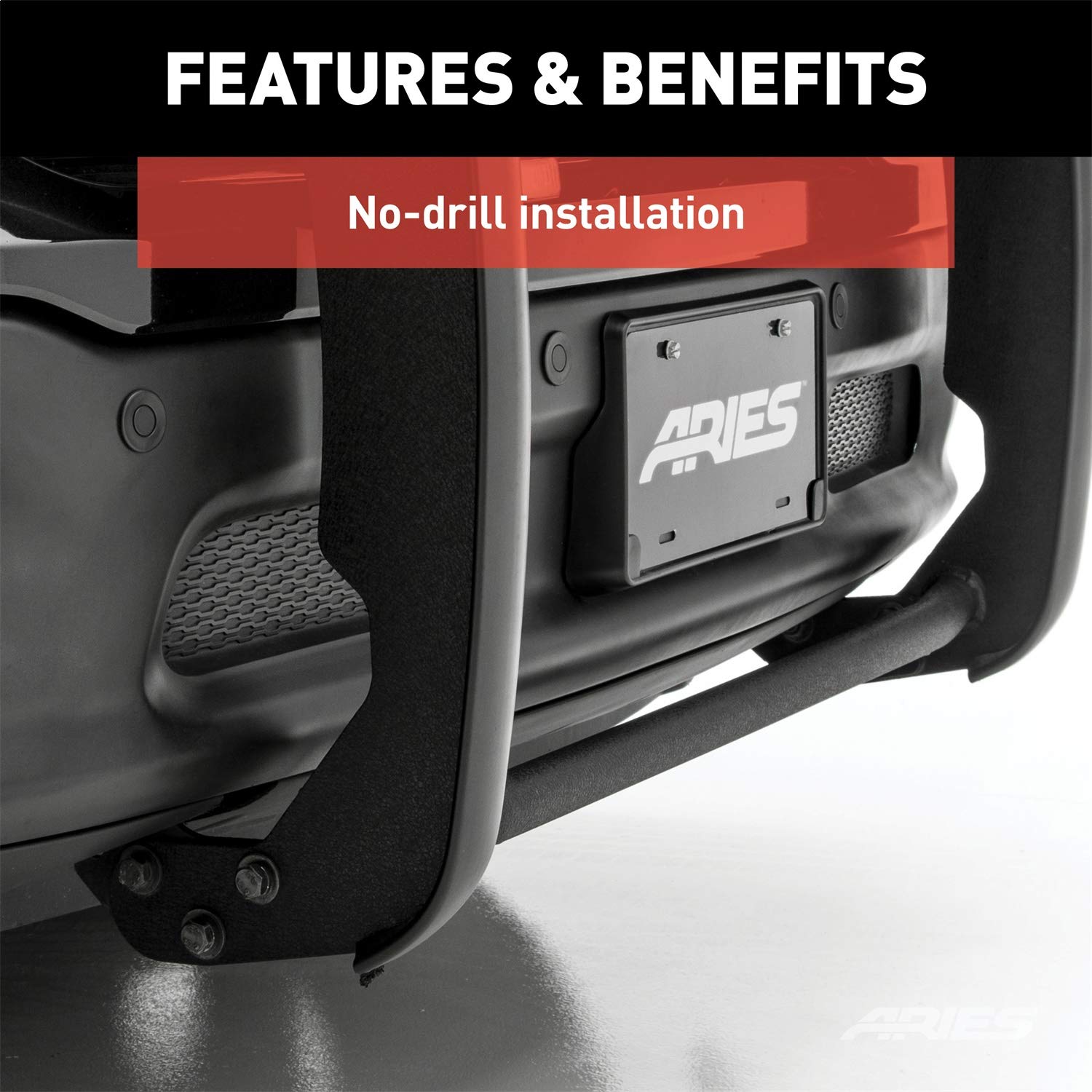 1-1/2-Inch Black Steel ARIES Grille Guard, No-Drill, Select Toyota FJ Cruiser