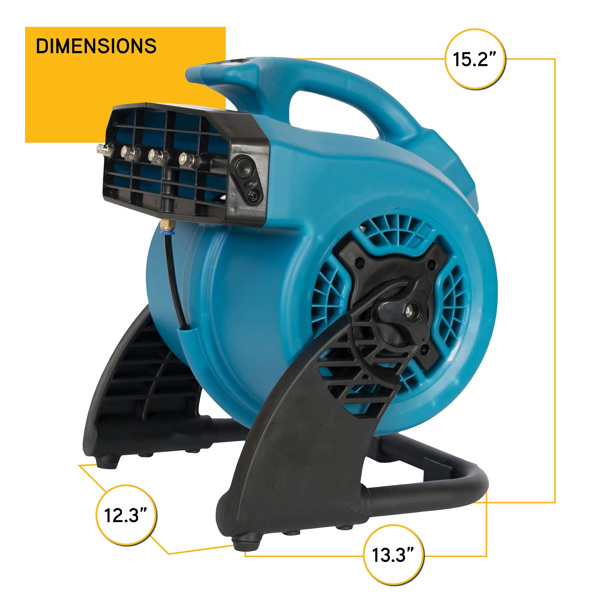 XPOWER FM-48 Misting Fan, Outdoor Cooling, Heavy Duty, Powerful, High Velocity, 3-Speed, Ideal for Camping, Patios, Picnics, & More