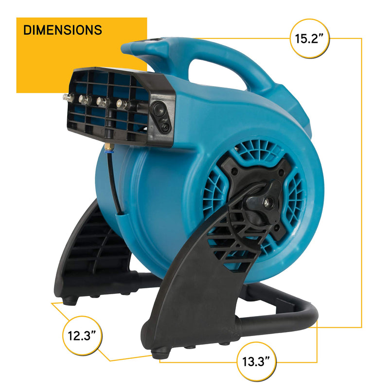 XPOWER FM-48 Misting Fan, Outdoor Cooling, Heavy Duty, Powerful, High Velocity, 3-Speed, Ideal for Camping, Patios, Picnics, & More