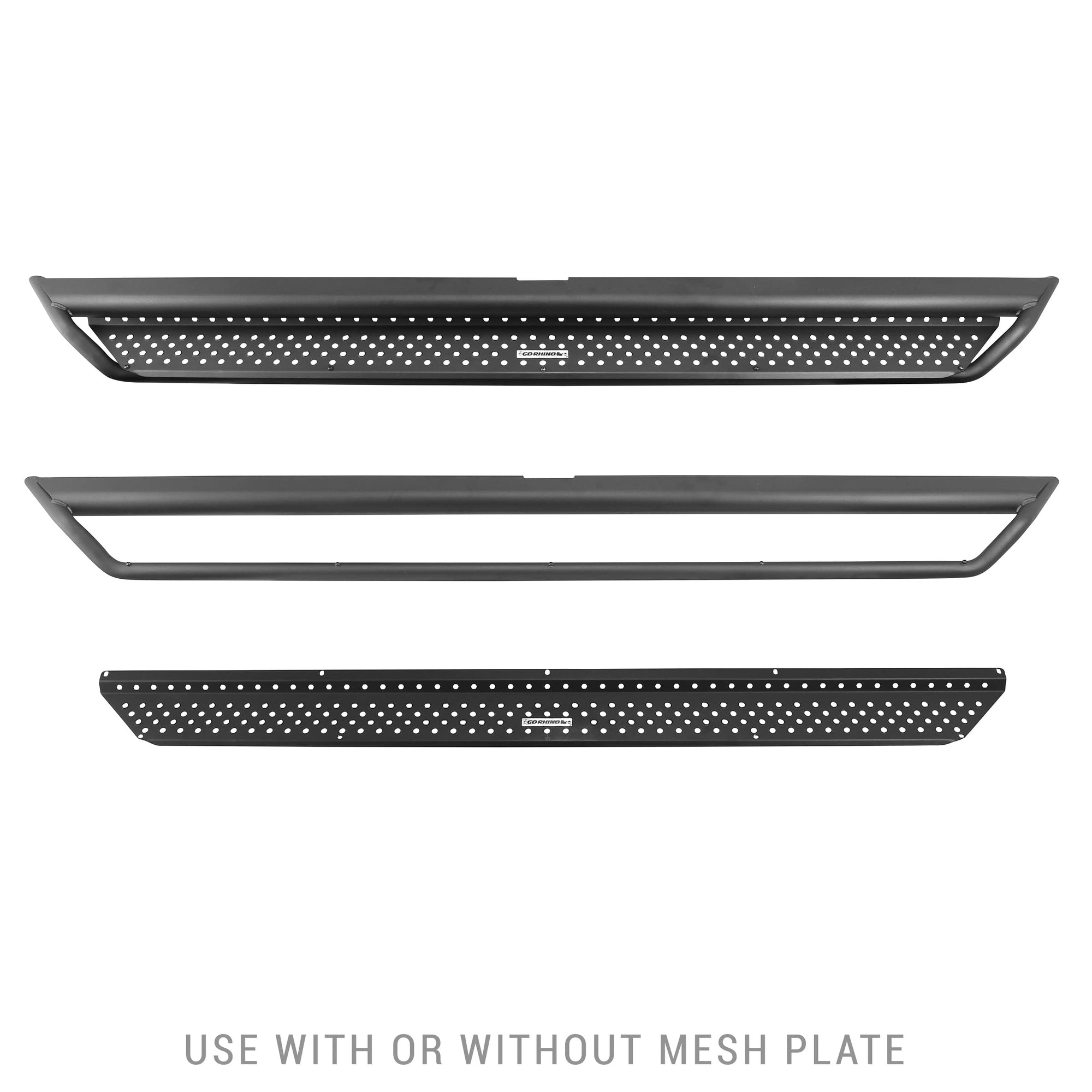 Dominator Xtreme D1 Sidestep & Brackets Go Rhino | D14205T | Fits 2009 - 2014 Ram & Dodge Ram 1500 Crew Cab; 2010 - 2024 Ram 2500, 3500 Crew Cab; 2019 - 2023 Ram 1500 Classic Crew Cab