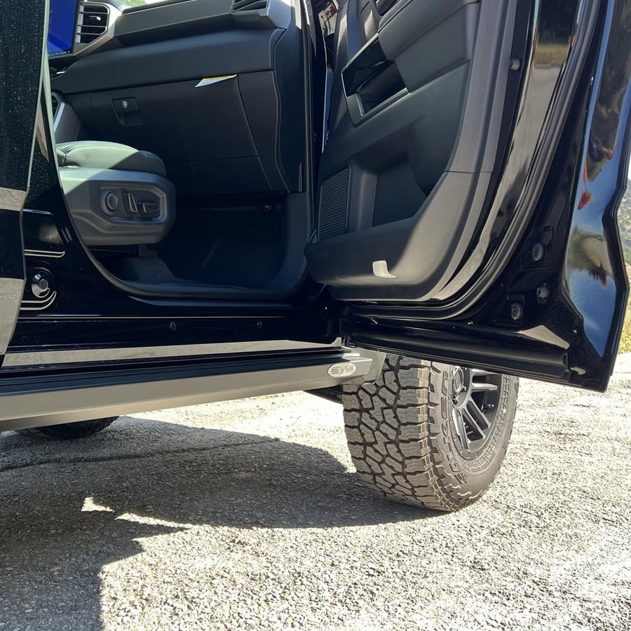 Rock Sliders Tundra for 22-24 Toyota Tundra Black Powdercoat Steel Rock Slide Engineering