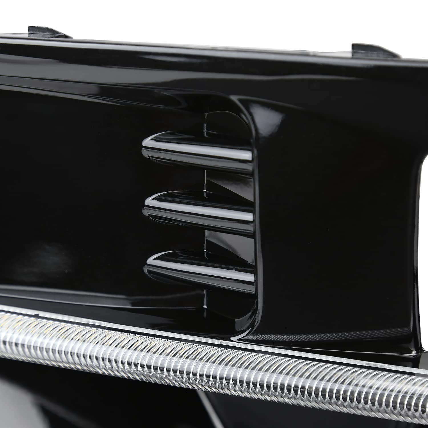 Fog Light Covers Spec-D Tuning Bezel w/Switchback Sequential LED DRL Compatible with Subaru WRX STI 2015-2017
