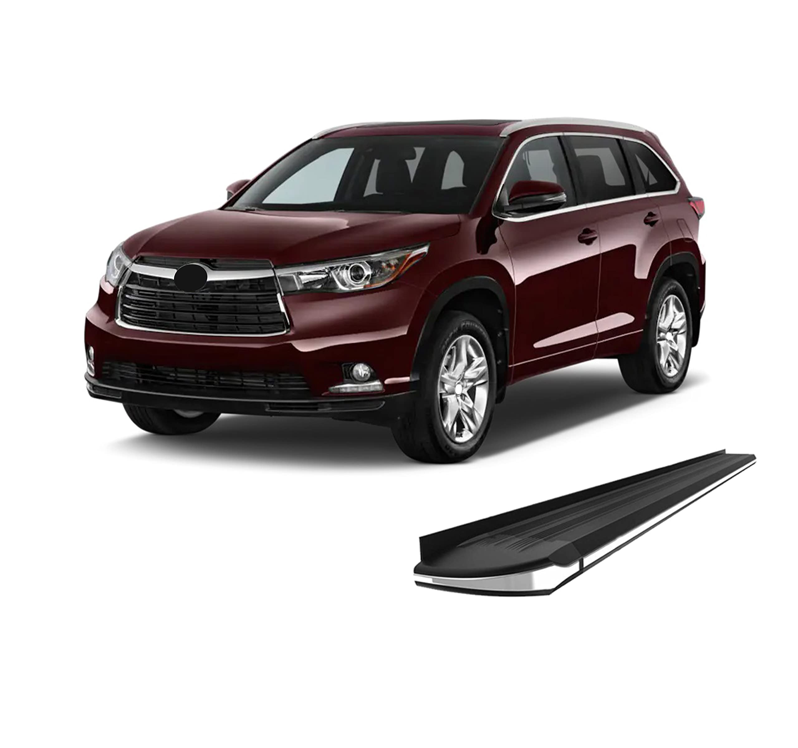 Exceed Black Horse Running Boards Compatible with 2014-2019 Toyota Highlander-EX-TYHG-BC-14
