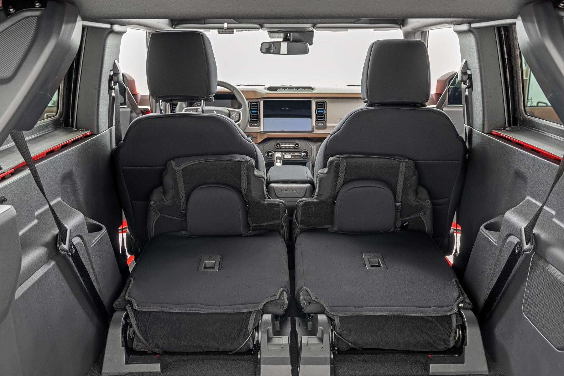 Rough Country Neoprene Seat Covers for 2-Door Ford Bronco (2021-2025) w/Bucket Seats - Waterproof & UV Resistant, Foam Padded, Front & Rear Seat Cover Set