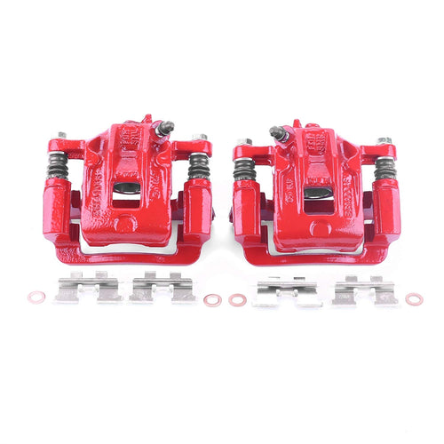 Power Stop Pair of High - Temp Red Powder Coated Rear Calipers For Hyundai Santa Fe 2001-2006/Hyundai Santa Fe 2001-2006 [Vehicle Specific]