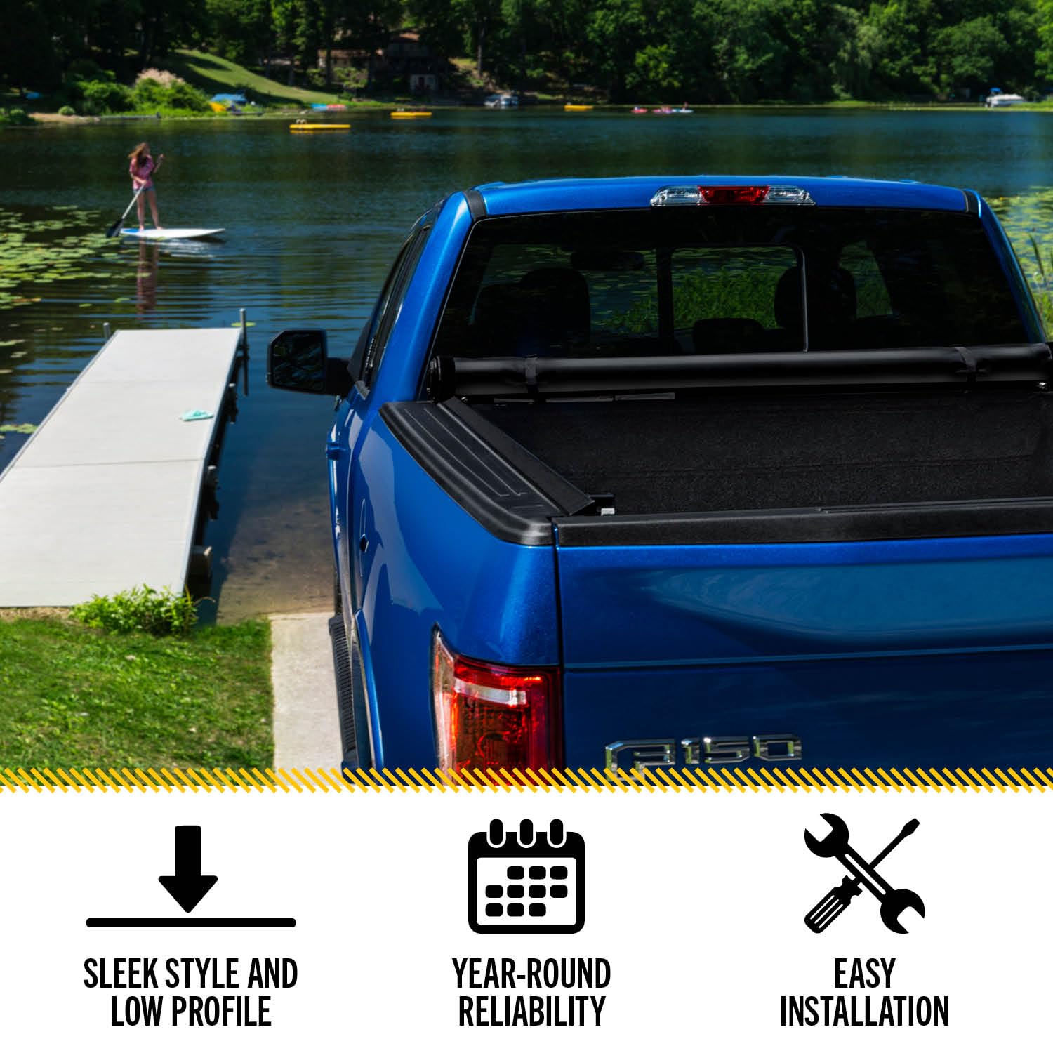 TruXedo RealTruck Lo Pro Soft Roll Up Truck Bed Tonneau Cover | 585901 | Fits 2019 - 2024 Dodge Ram 1500, Does Not Fit w/ Multi-Function (Split) Tailgate 5' 7" Bed (67.4")