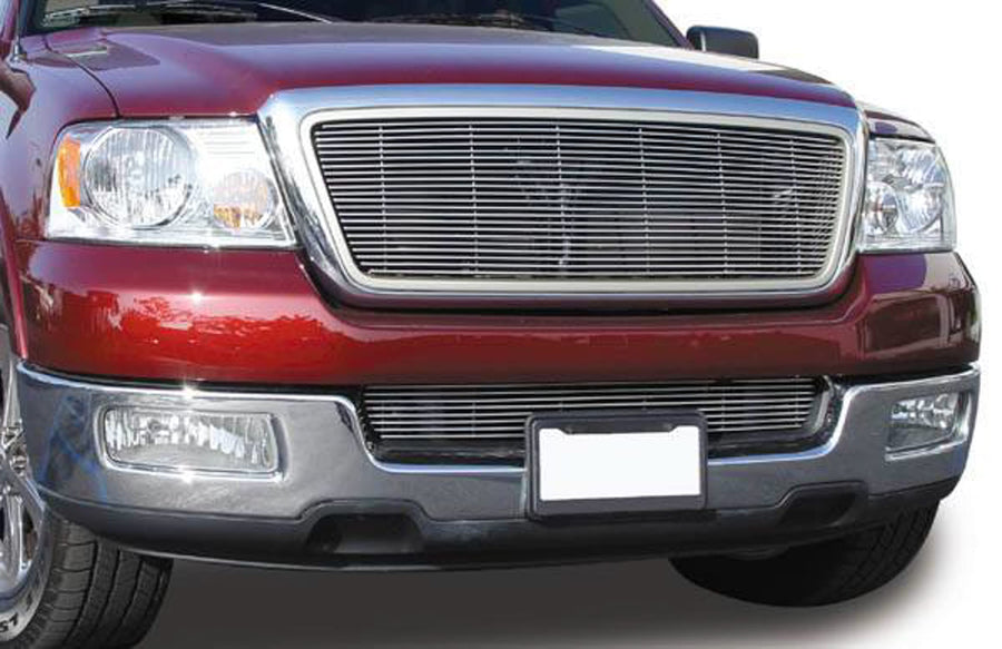 Horizontal T-Rex 21551 Aluminum Polished Finish Billet Grille Overlay for Ford F150