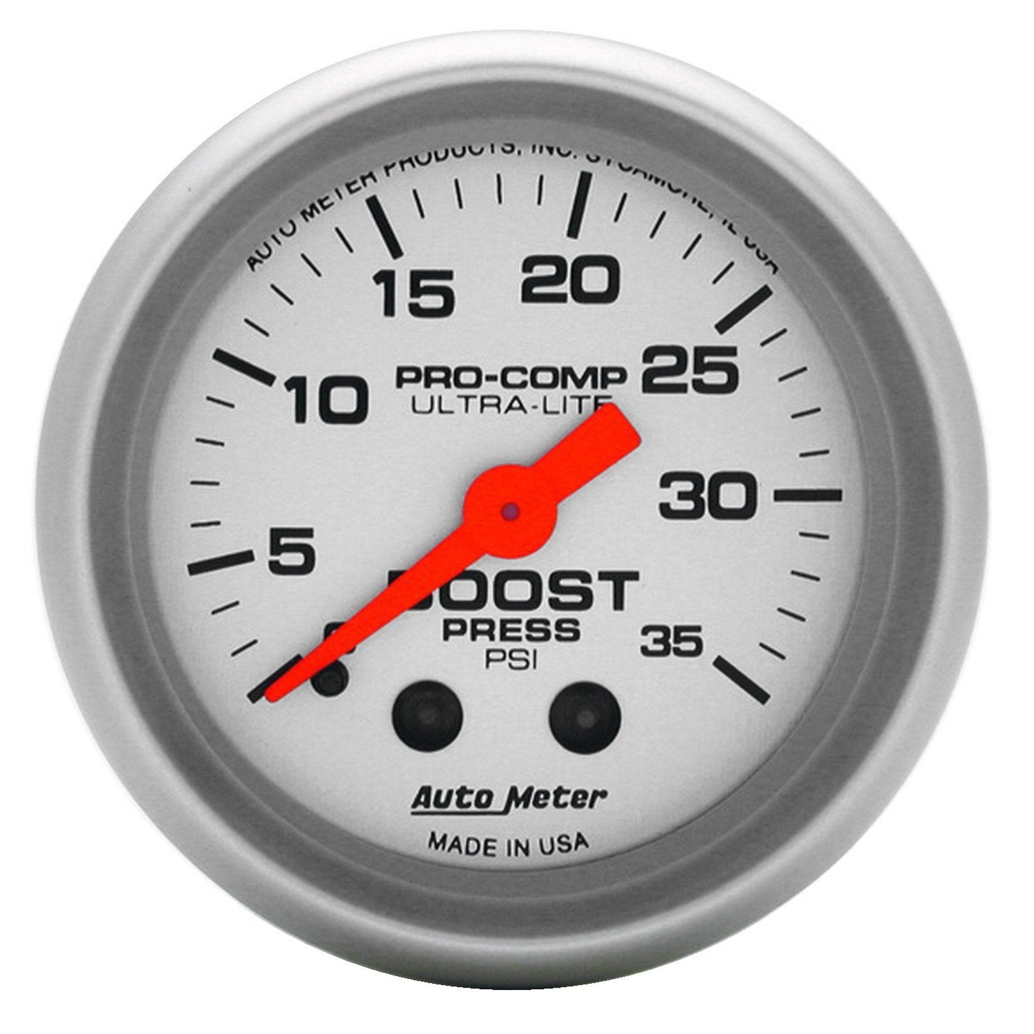 Auto Meter Ultra-Lite 4304 Mechanical Boost Gauge Regular, 2.3125 in.