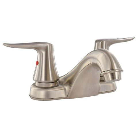 4" VALTERRA Deck Lav Faucet Brushed Nickel 2-Lever Handle