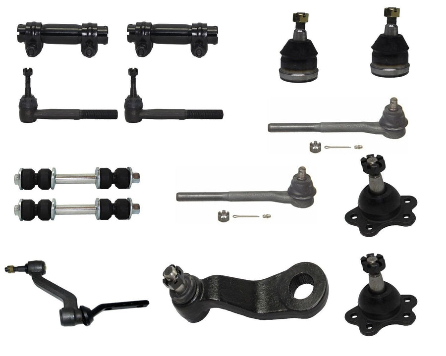 14 Pieces Kit for Chevrolet C1500 1988-1991, PartsW Upper Lower Ball Joints Sway Bar Links Inner Outer Tie Rod Ends Pitman & Idler Arms