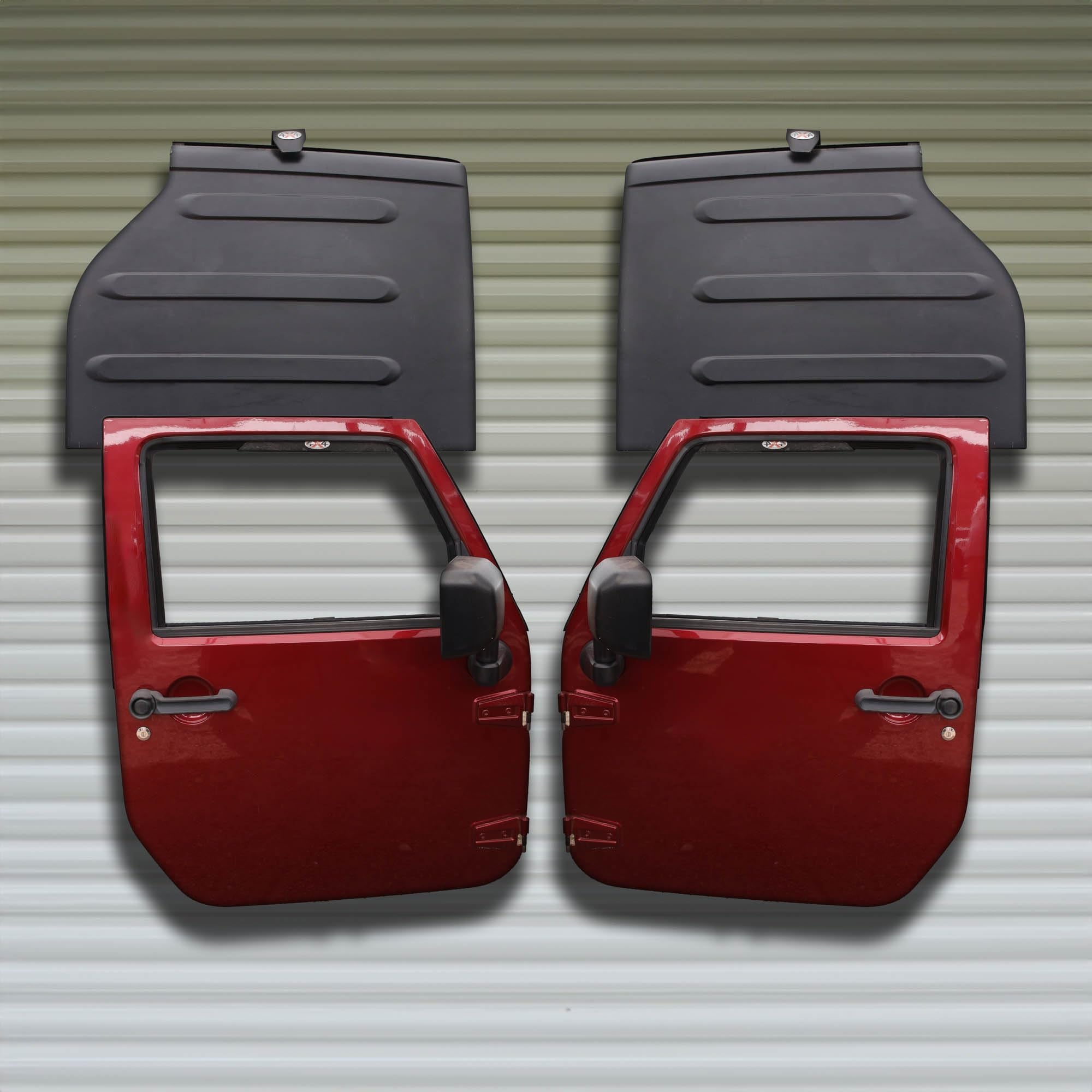 Garage Wall EZ4x4 Freedom Panel & Wrangler Door Storage Hangers Combo Kit, Heavy Duty Metal Storage Holder Bracket Compatible with JL, JLU & JT