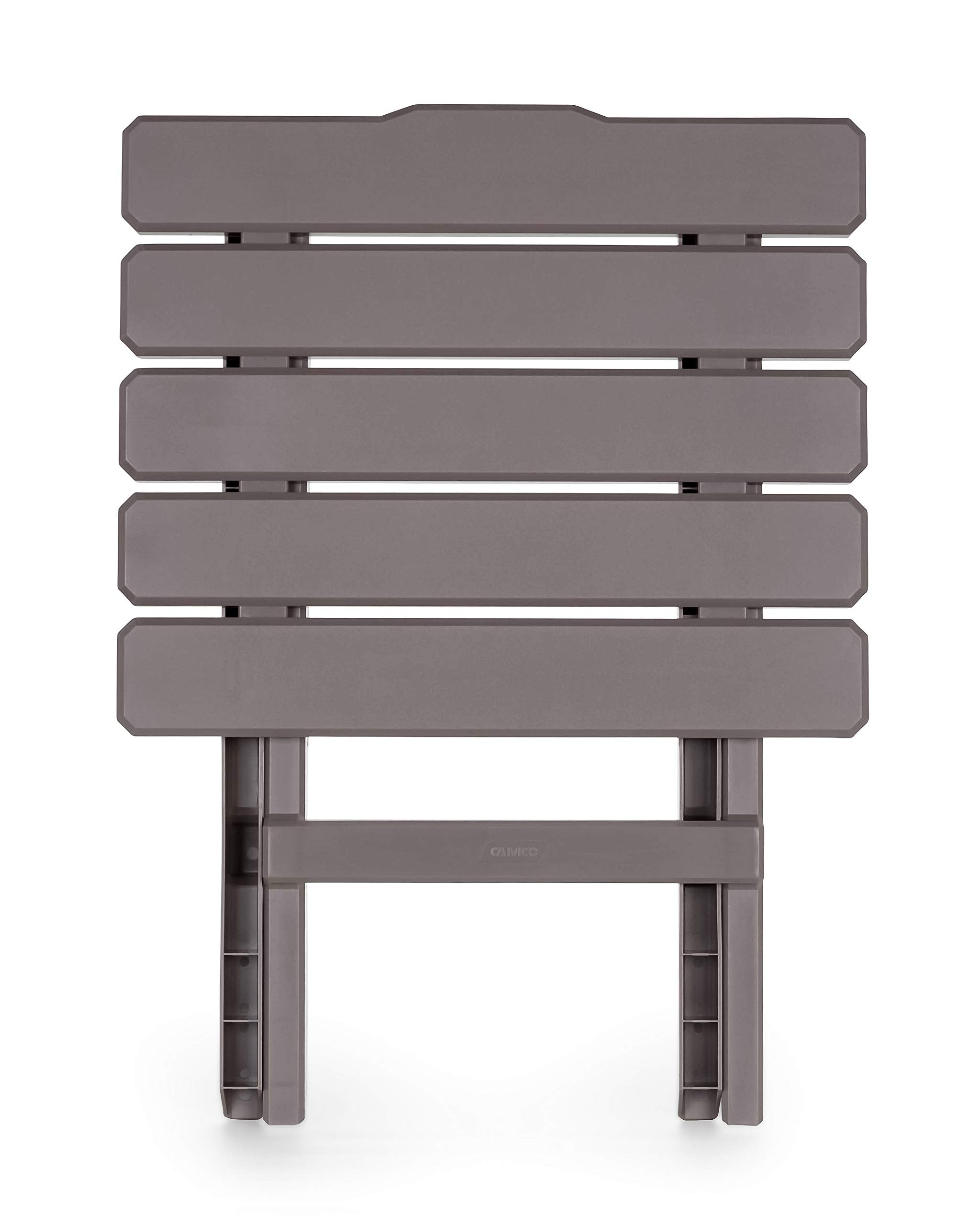 Large Quick-Folding Camco Adirondack Table, Plastic, Taupe