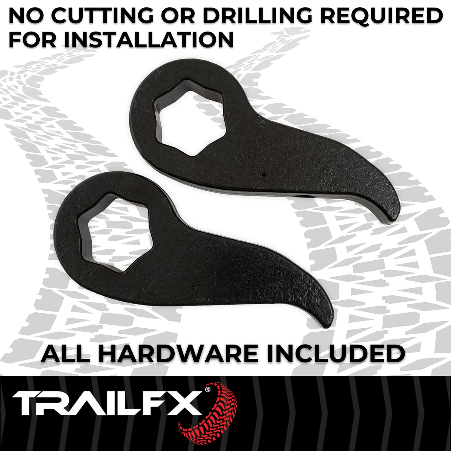 Trail FX Suspension Leveling Kit G22LL4, 2 Inch Lift, Lower Strut Spacer, Aluminum, With Strut Spacers And Installation Hardware, Fits 2011-2019 Chevrolet/GMC Silverado/Sierra 2500 HD/ 3500 HD
