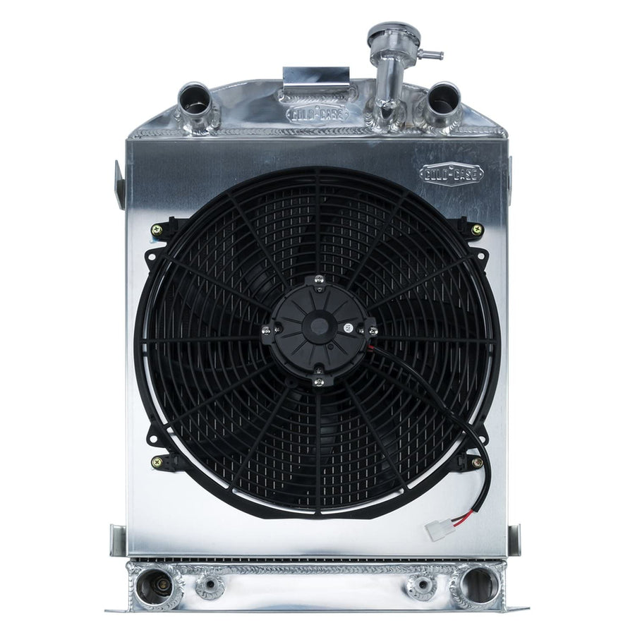 Highboy 1932 Flathead Engine Aluminum Performance Radiator And 16 Inch Fan Kit Cold Case Radiators