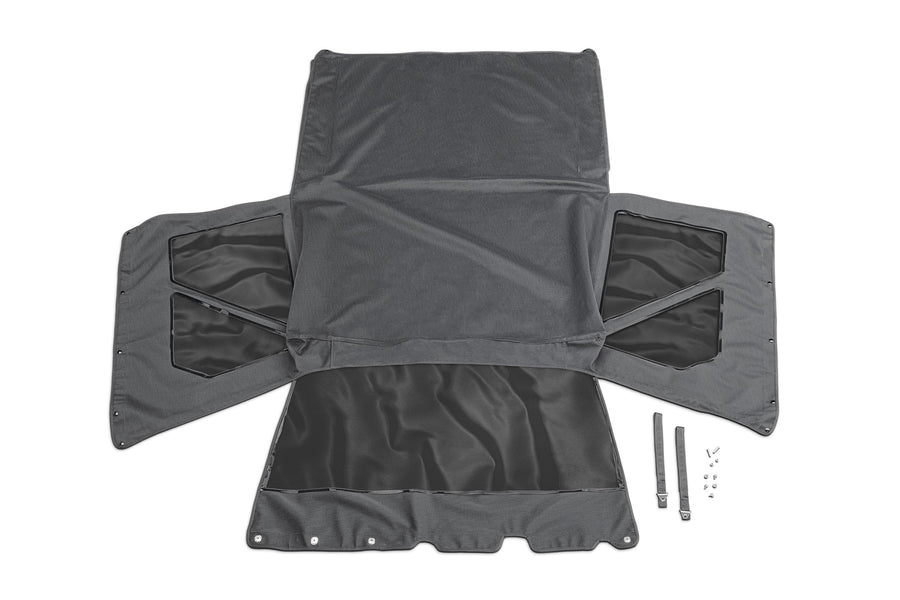 Factory Replacement Soft Top for Suzuki Samurai | RAMPAGE PRODUCTS, Tinted Windows, Vinyl, Black Diamond | 98635 | Fits 1986-1994 Suzuki Samurai