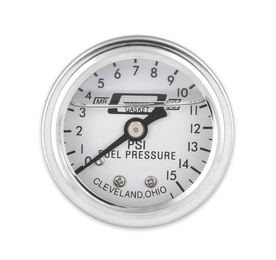 Liquid Filled Mr. Gasket Fuel Pressure Gauge 1.500 in.