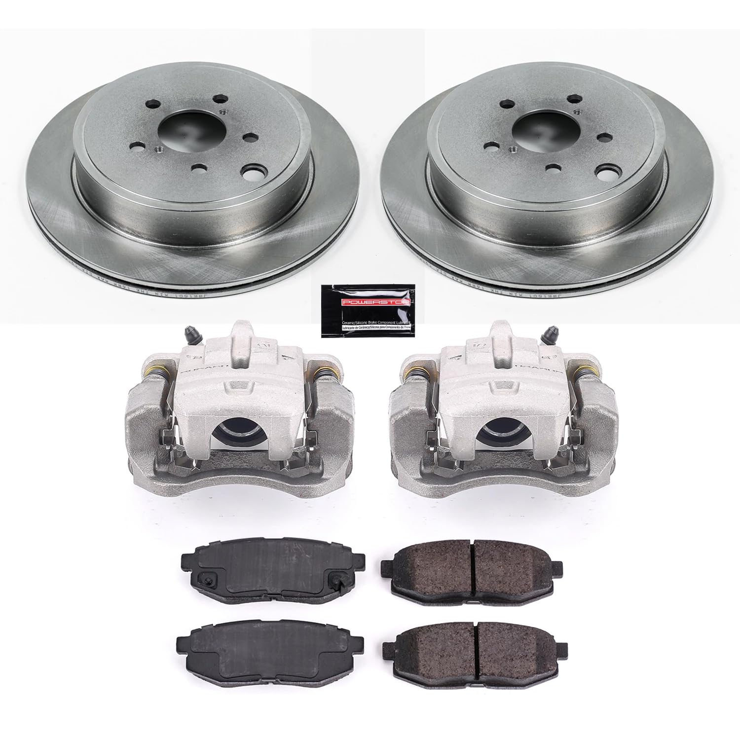 Power Stop KCOE5883 Rear Brake Kit Stock Replacement with OE Calipers For Scion FR-S 2013-2016, Subaru BRZ 2013-2020, Toyota 86 2017-2020 [Model Specific]