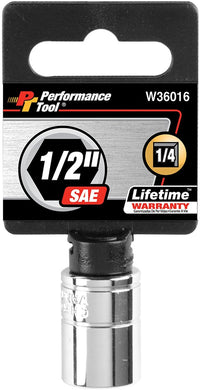 1/4-Inch Drive Performance Tool W36016 1/2-Inch 6pt Socket