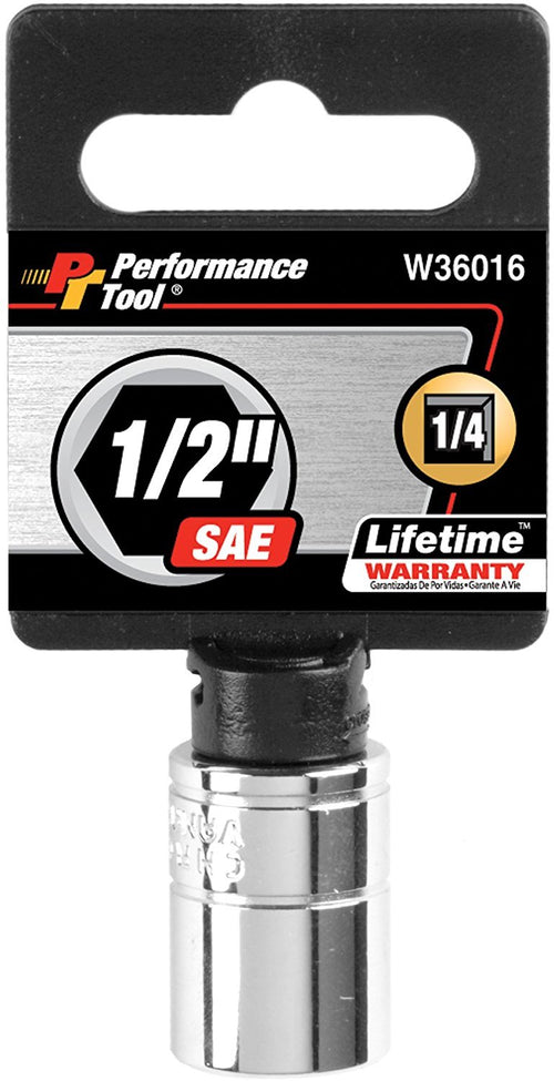 1/4-Inch Drive Performance Tool W36016 1/2-Inch 6pt Socket