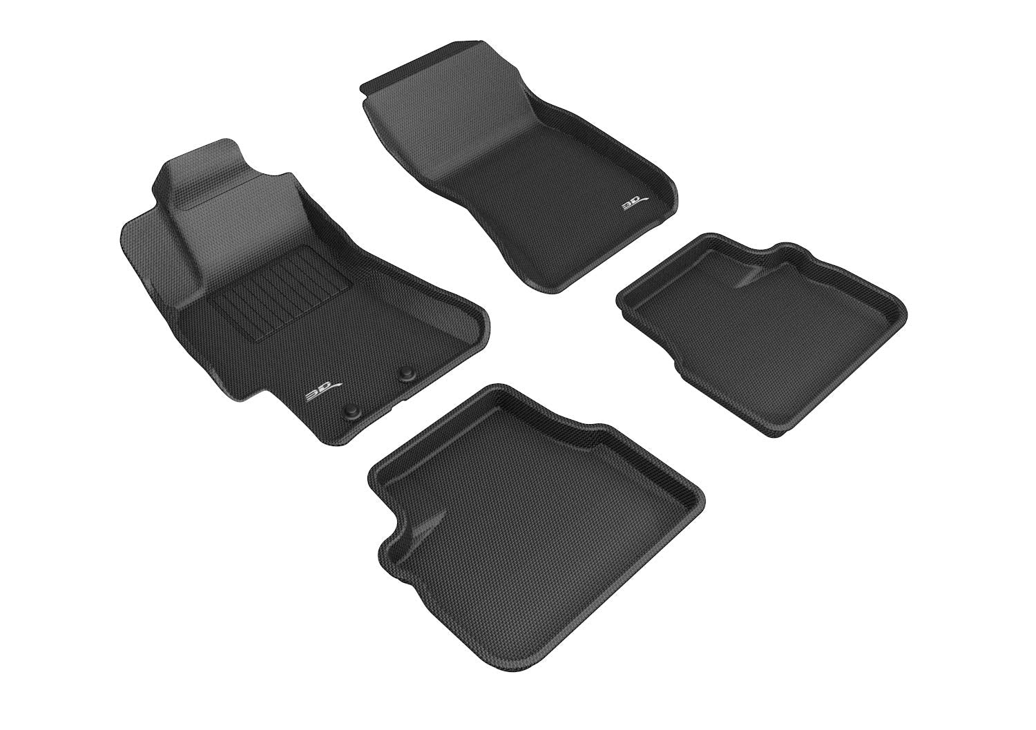 3D MAXpider Kagu Custom Fit Floor Mat (Black) Compatible with Subaru Impreza 2008-2011 / Impreza WRX/Impreza WRX STI 2008-2014 - Full Set