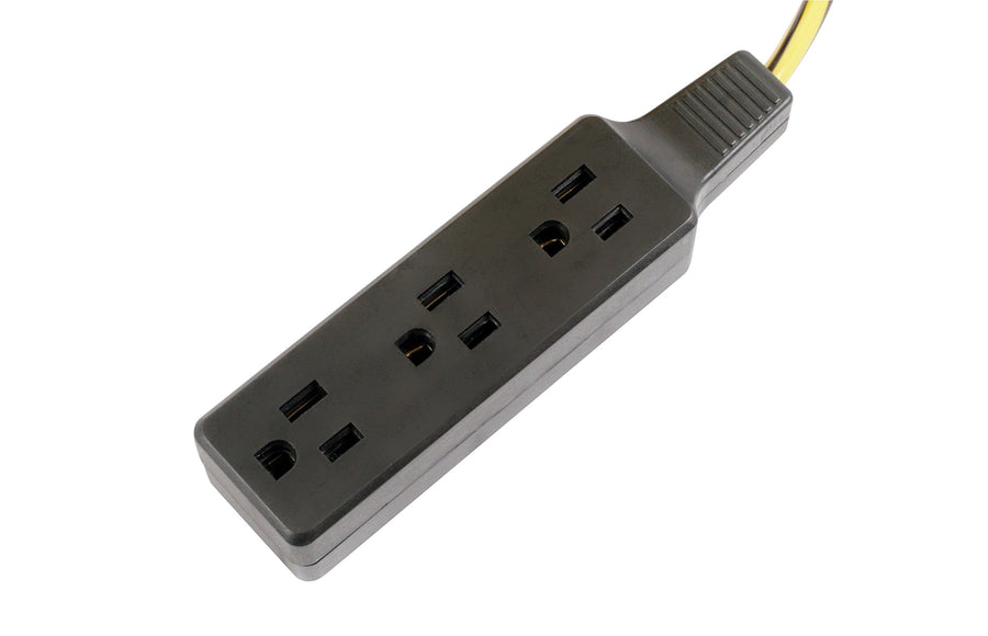 Retractable Southwire Extension Cord Reel - Three Grounded Outlets on Power Block for Multiple Devices - Tangle-Free Design with Smooth Retraction - Yellow - 20 Feet