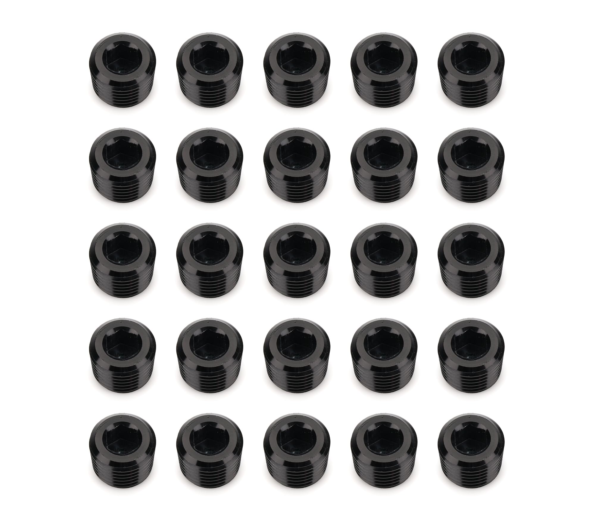 14 NPT SOCKET HEAD PIPE PLUG - BLACK - 25PCS -04