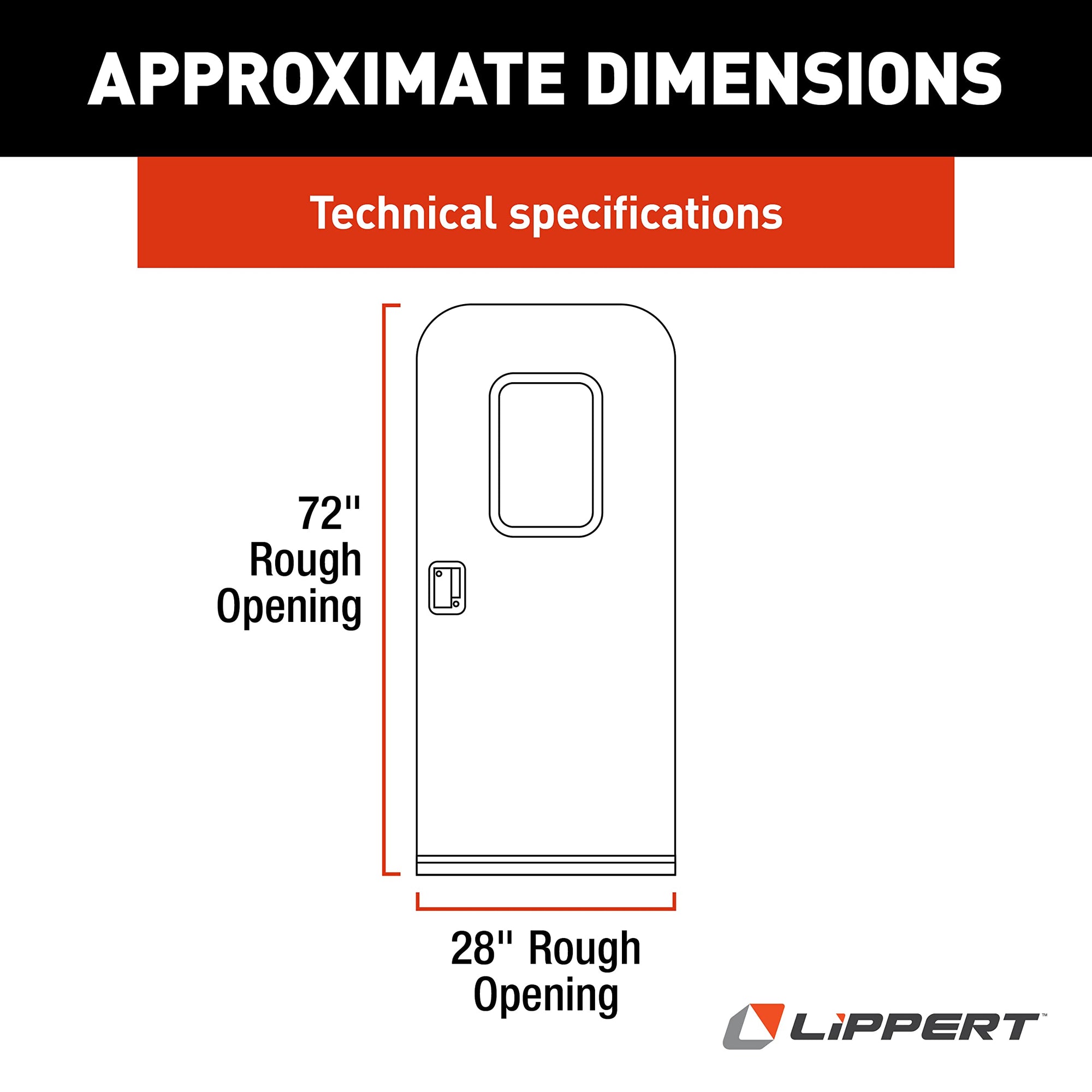 Lippert Upgraded RV Radius Entry Door with Right Hinge and Screen Door